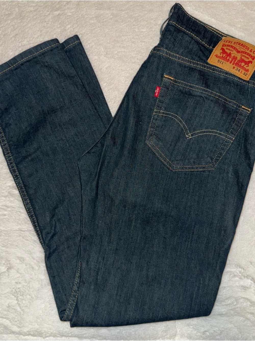 Levi's Men's Dark Blue 511 Straight Leg Jeans - Sz 34x32